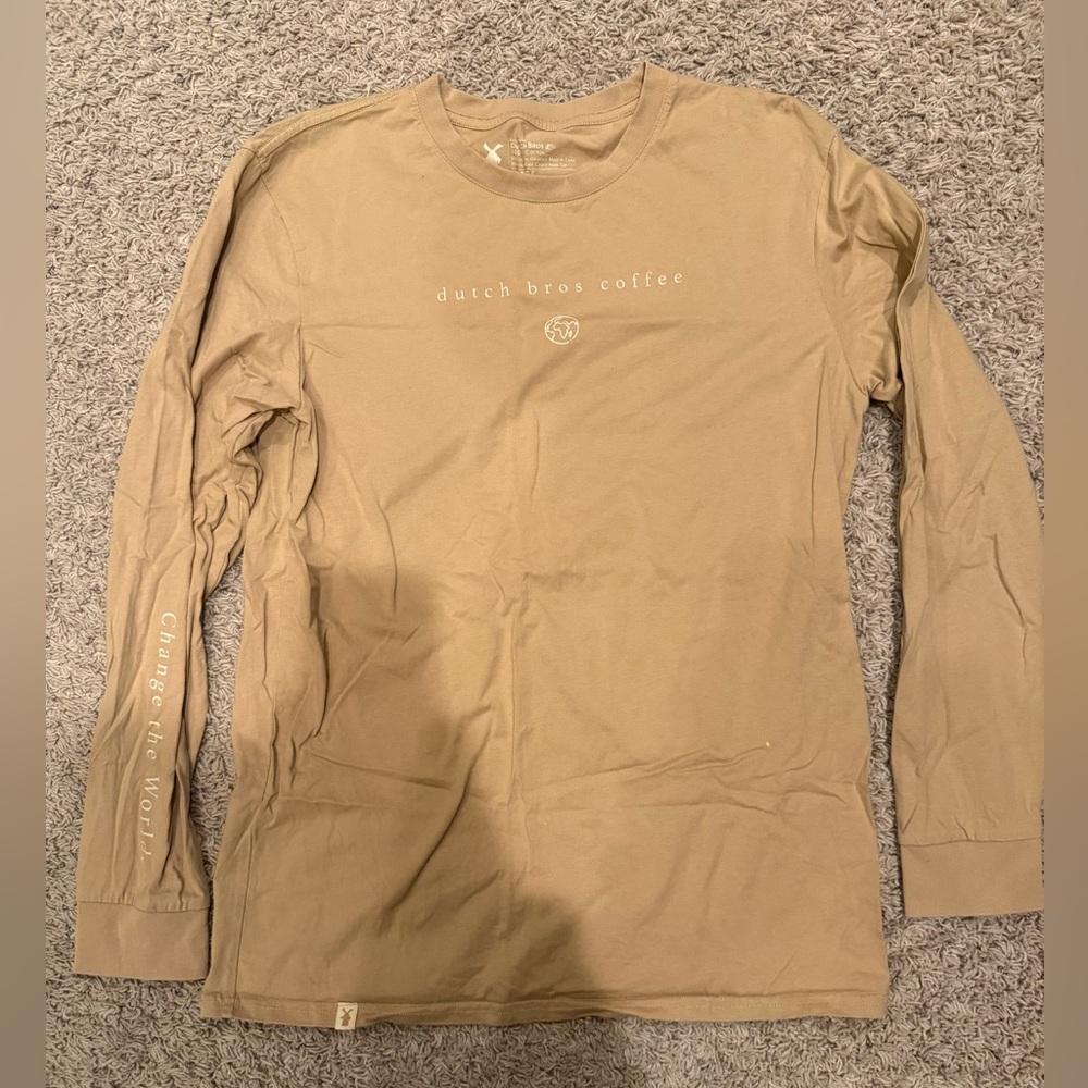 Dutch Bros Coffee Beige Long Sleeve Tee